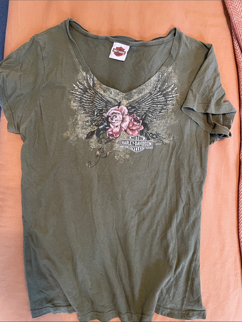 Harley-Davidson Olive Green vintage TShirt